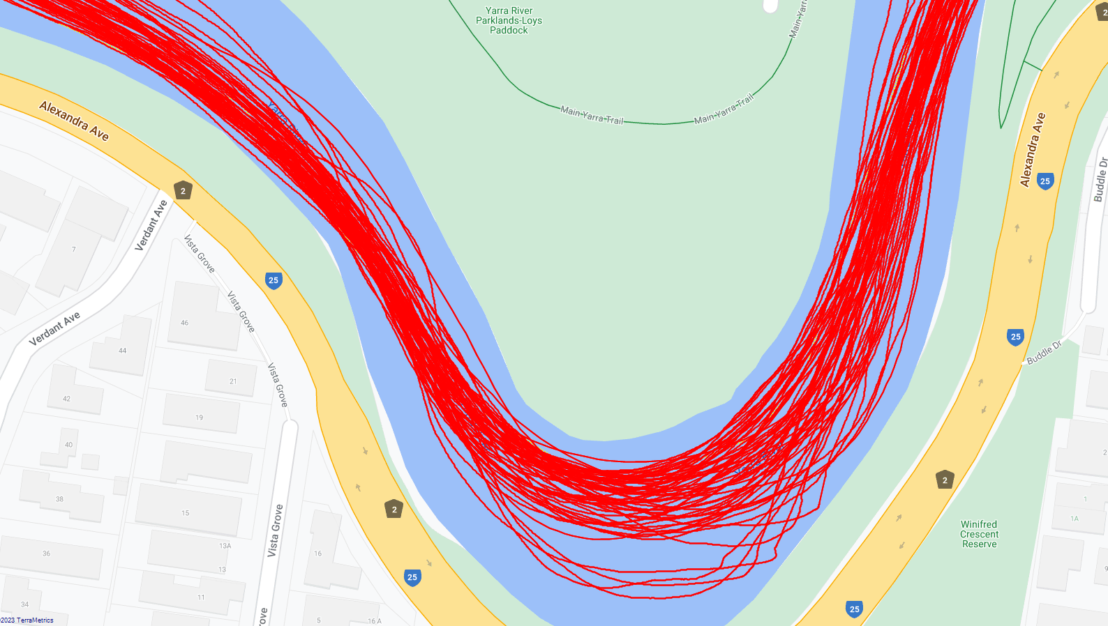 Big Bend traffic map